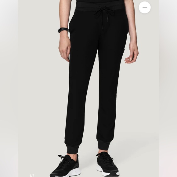 Mandala Scrub Pants- Black, joggers, small - Picture 2 of 3